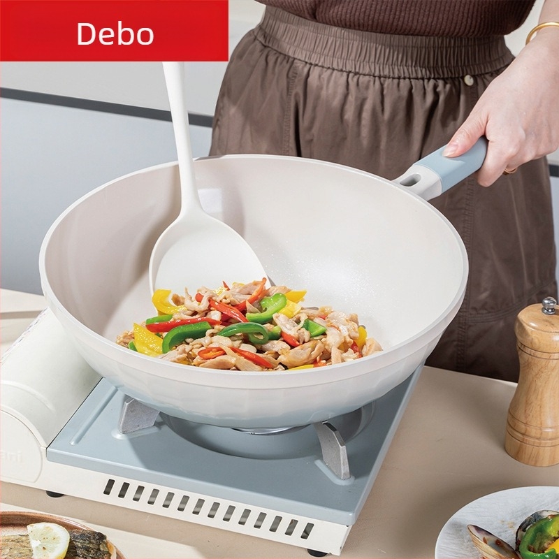 Debo Eiffel Wok, 28/30/32 cm, tapadásmentes, sík aljzattal, gáztűzhelyhez