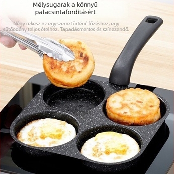 XS03 Tapadásmentes serpenyő finom vasból, 350 g, 2 cm mélység