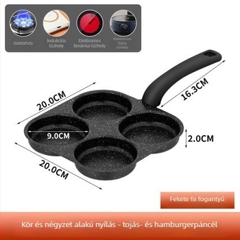 XS03 Tapadásmentes serpenyő finom vasból, 350 g, 2 cm mélység