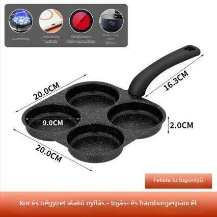 XS03 Tapadásmentes serpenyő finom vasból, 350 g, 2 cm mélység