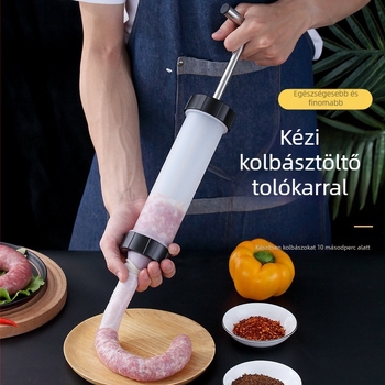 Kézi kolbász töltő otthoni használatra, kézi kolbász-készítő, töltő eszköz