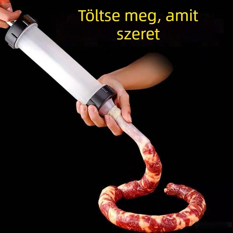 Kézi kolbász töltő otthoni használatra, kézi kolbász-készítő, töltő eszköz