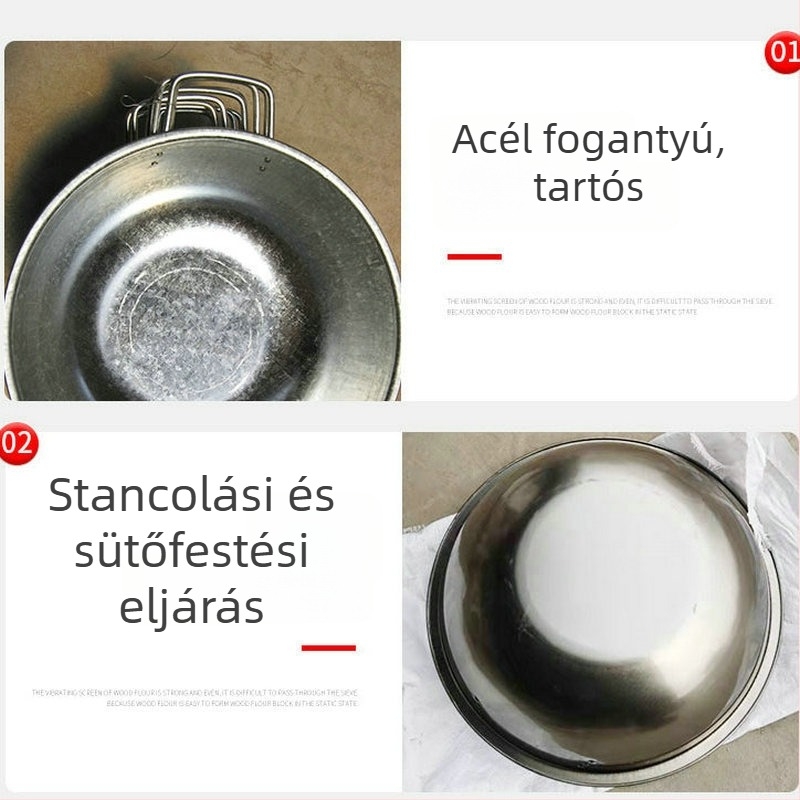 Többcélú sík aljún serpenyő vas alapú, fogantyú acélszálból, galvanizált lemez, fedő nélkül