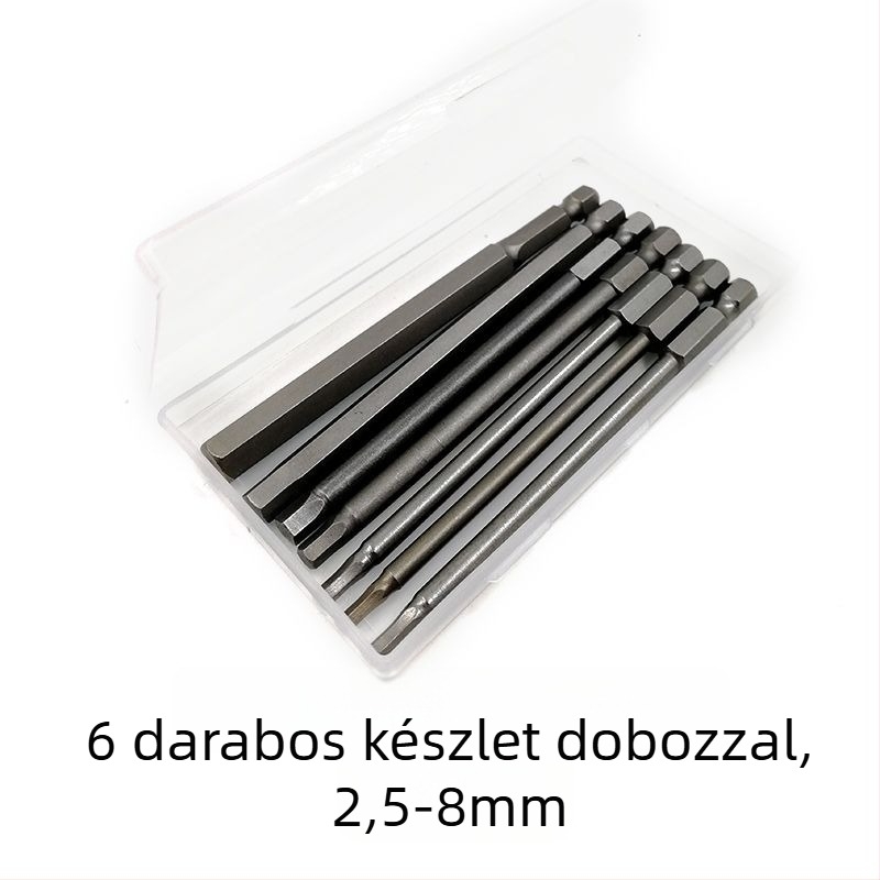 YWER S2 acél hex socket fej hosszabbító bit készlet mágneses véggel elektromos fúrókhoz és ütvefúrókhoz
