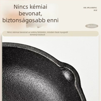 Új modellű kis öntöttvas serpenyő tojás sütésére, mélyebb és nagyobb