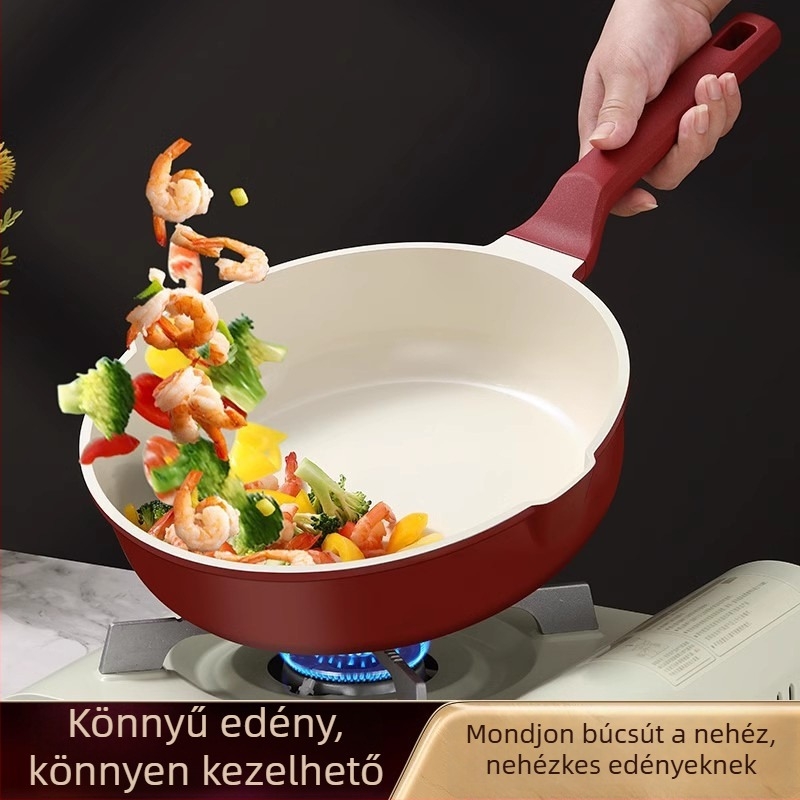 Prémium kerámia tapadásmentes serpenyő, 26 cm, üvegfedővel, kompatibil indukciós és gáztűzhellyel