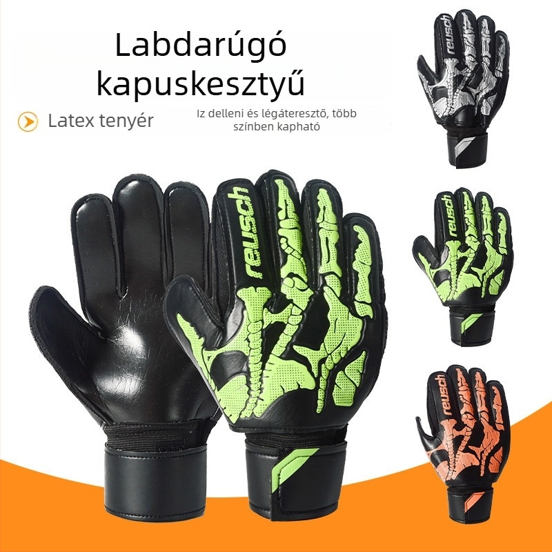 Futball kapus kesztyűk – professzionális latex, csúszásmentes, kopásálló, felnőtteknek és gyerekeknek