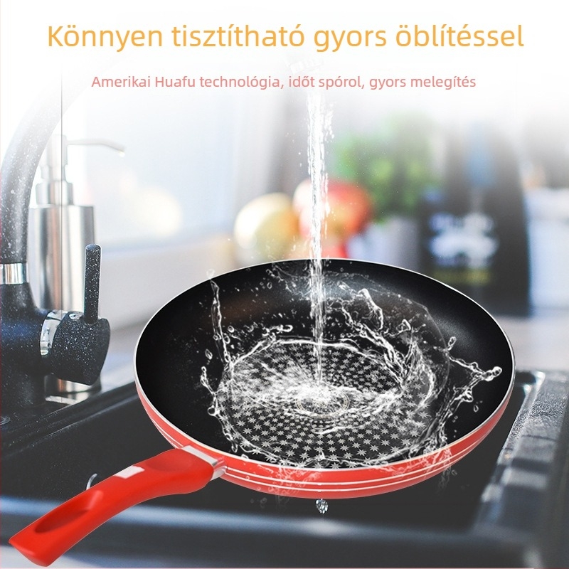 Weiyi tapadásmentes bevonatú serpenyő, alumínium testtel, indukciós és gáztűzhellyel kompatibilis, 2018-as modell