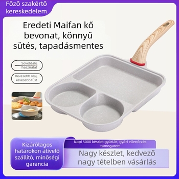 Többfunkciós tapadásmentes serpenyő reggelire és tojásokhoz, alumíniumötvözet, többszintű alsó, modell 5656448, általános tűzhelyhez