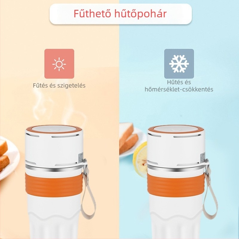 GN-L08 Rozsdamentes acél utazó pohár hűtésre vagy melegítésre, 15W