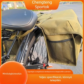 Hátsó csomagtartóra illő kerékpáros pannier – Vászon, Modell: cycling equipment pannier, Kapacitás: Egyéb