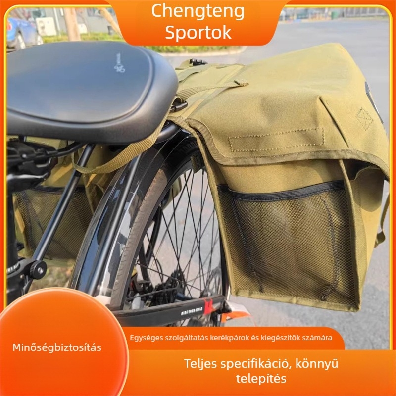 Hátsó csomagtartóra illő kerékpáros pannier – Vászon, Modell: cycling equipment pannier, Kapacitás: Egyéb