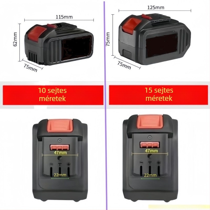 2106 Li-ion akkumulátor ház elektromos szerszámokhoz, kompatibil 15S/10S/20S, Univerzális A3