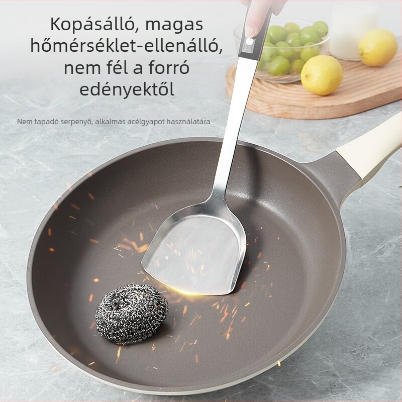 Alumíniumötvözetből készült tapadásmentes serpenyő üvegfedővel, palacsinta és omlett készítésére, indukciós főzőfelülettel kompatibilis