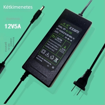 Jeannon 12V tápegység 5A/6A/3A kimenetekkel, bemenet 100-240V, LCD kijelző