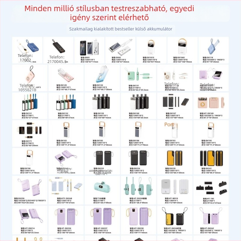 Love heart Power Bank 20000 mAh, 2.4A kimenet, Mobiltelefonok és tabletek számára