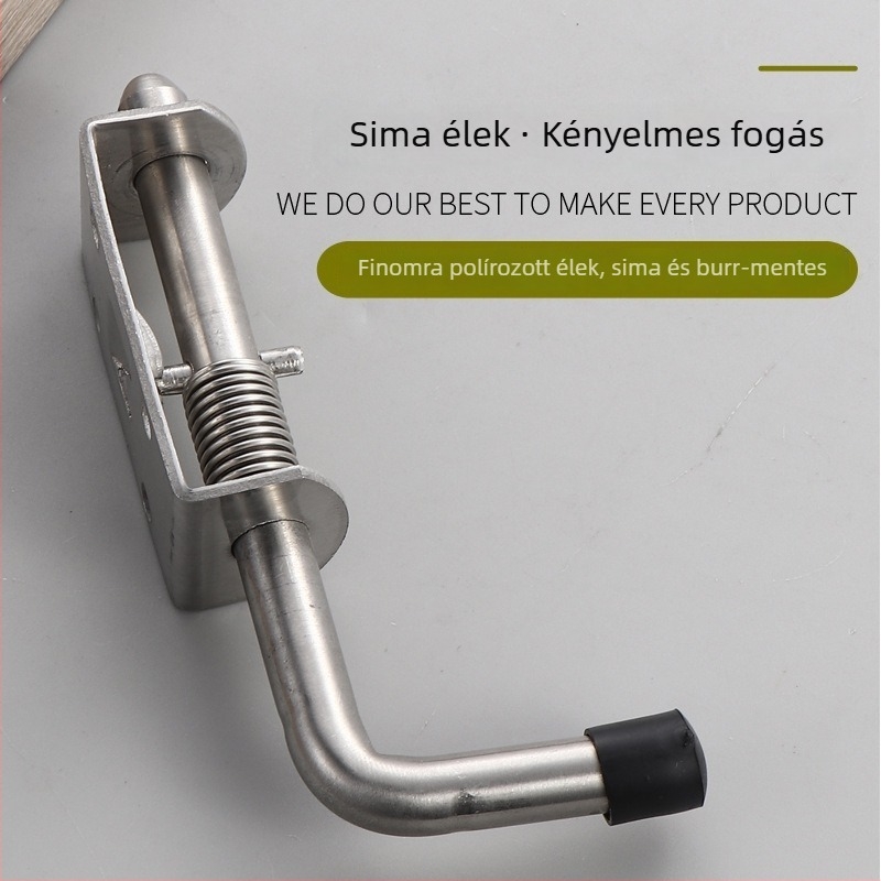 Rugós zár ipari elektromos dobozokhoz és szekrényajtókhoz — rozsdamentes acél 304, polírozott felület, könnyed lux stílus, All Electric márka