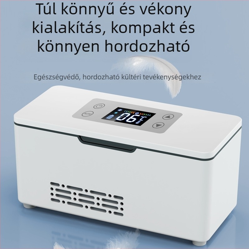 Inzulin autóhűtő (félvezető) – 5 L, 10 W, 5 V, 0–65 °C
