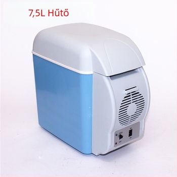 Autóhűtő 7,5 L, 12V, 50W, hőmérséklet-tartomány 10–60°C, műanyag ház