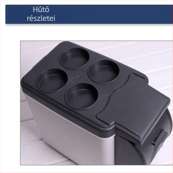Autós hő- és hideg hűtő, 12V, 60W, ABS műanyag, hordozható, hűtés 3°C-ig és fűtés 5°C-ig
