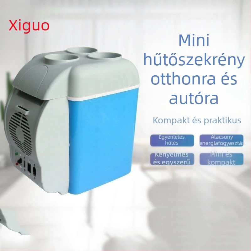 12V-os autóhűtő – mini kettős használatú hűtő-fűtő doboz autókhoz és teherautókhoz