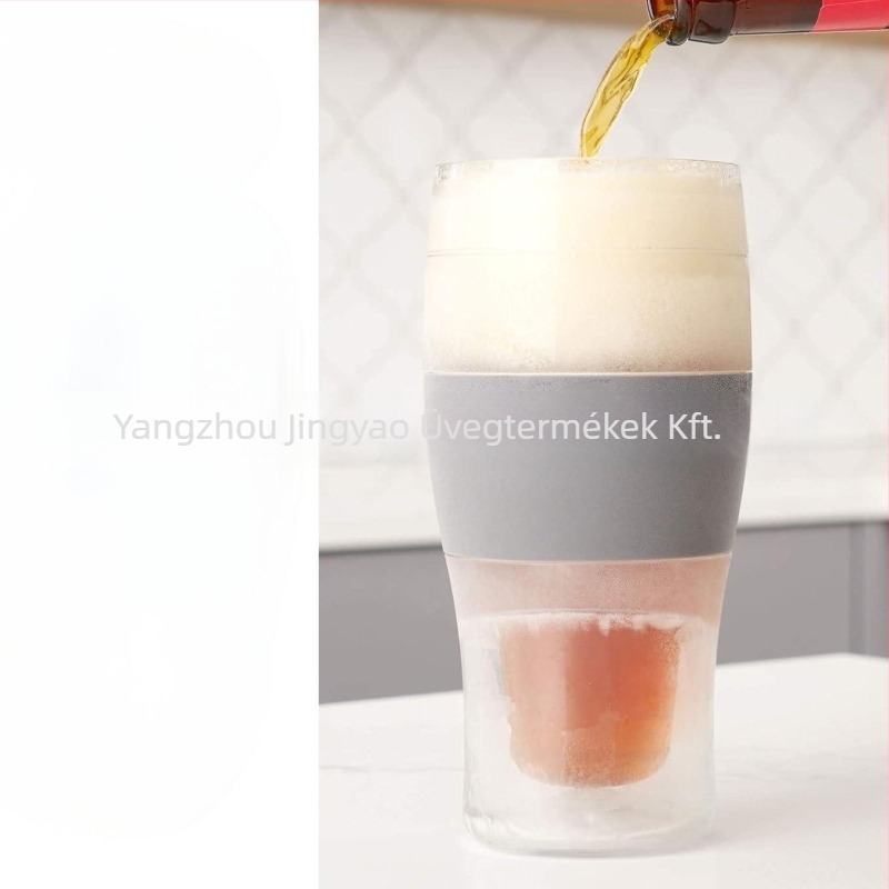 Kétszintes boroszilikát pohár – 470 ml, megőrzi a hideget és a meleget, égési sérülés elleni védelem, hengeres alak