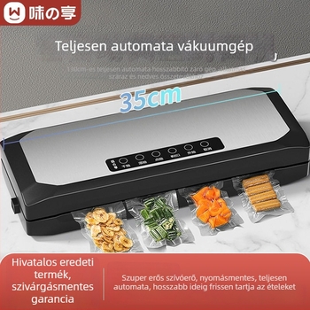 Teljesen automata háztartási vákuumcsomagoló gép élelmiszerekhez – ABS burkolat, 150W, 220V, modell SKJ, vákuum funkció, tápellátás: dugaszolható