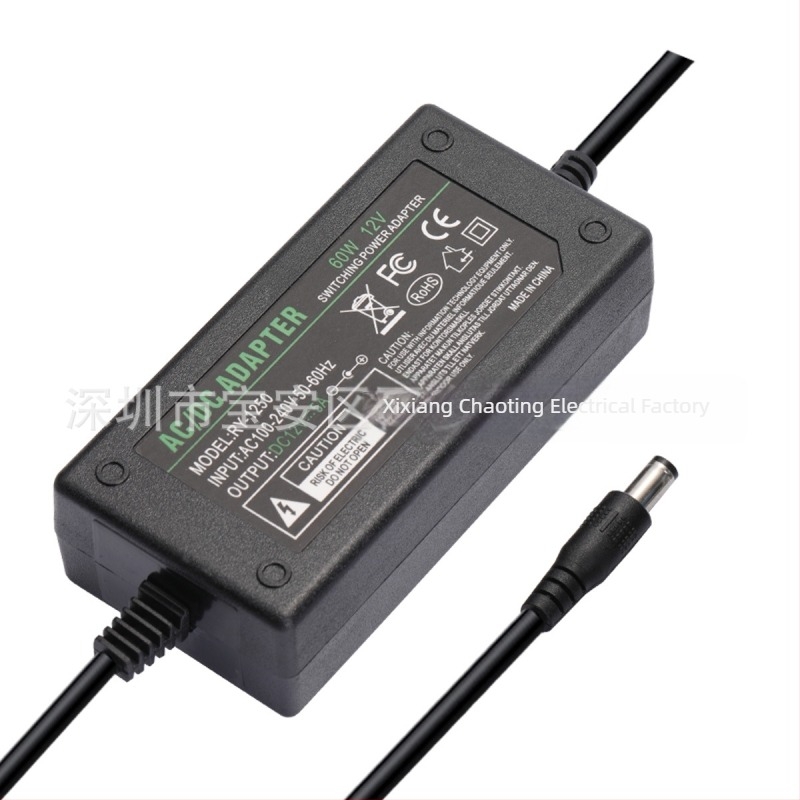 12V 5A tápegység, 60W kapcsoló táp LCD/LED kijelzőkhöz és pohár hőmérsékletszabályozó rendszerekhez