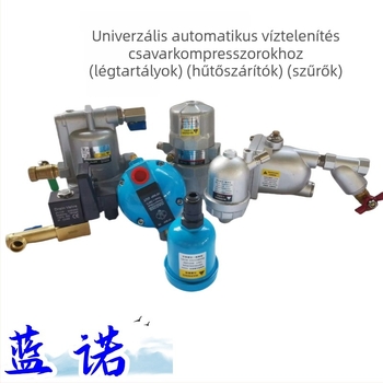 AD208 légsűrítő készlet: levegő tartály, automata ürítő szelep, levegőszűrő, hűtőszárító