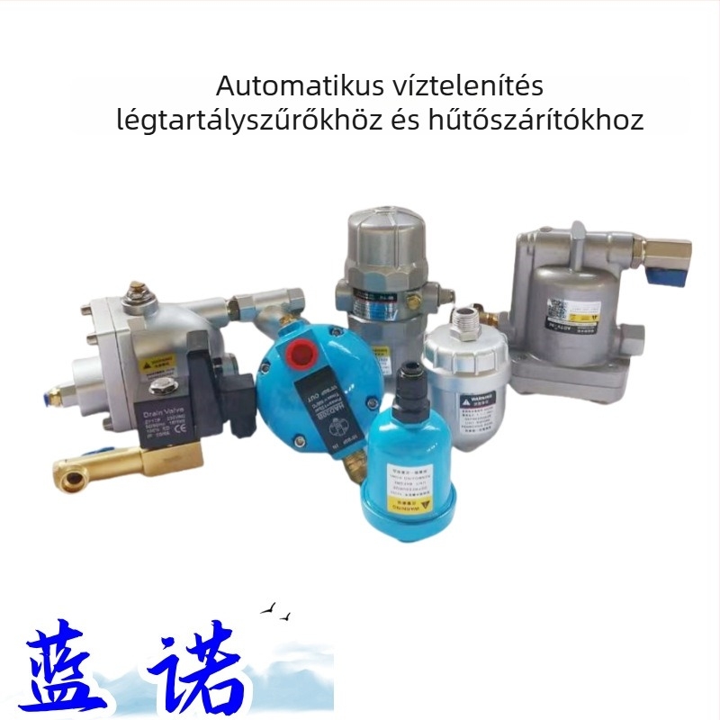 AD208 légsűrítő készlet: levegő tartály, automata ürítő szelep, levegőszűrő, hűtőszárító
