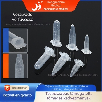 Egyszer használatos antikoaguláns centrifugáló csövek, hegyes aljú, kriogén, márka Kang Jianhua