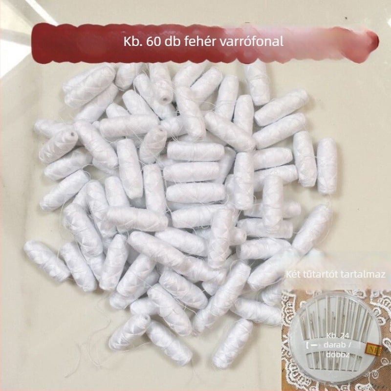Kézi varráshoz használt cérna – mini, háztartási használatra, kis tekercs, 200 darab