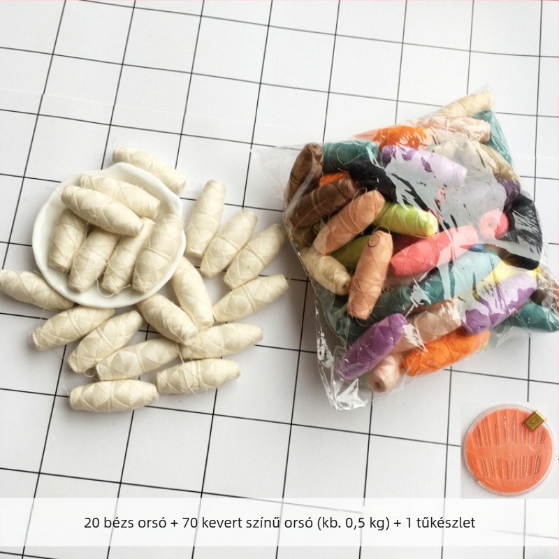 Kézi varráshoz használt cérna – mini, háztartási használatra, kis tekercs, 200 darab