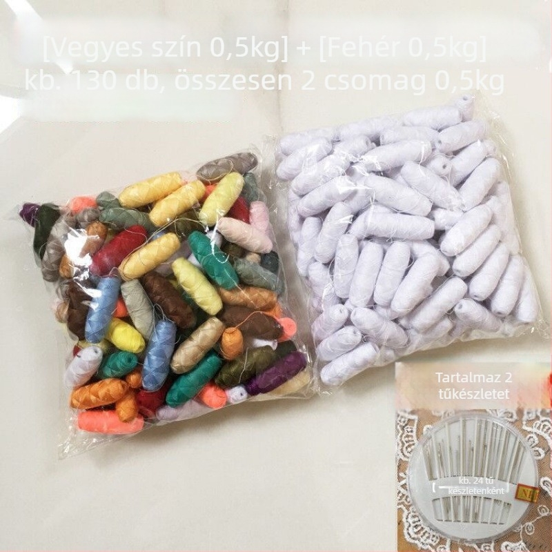 Kézi varráshoz használt cérna – mini, háztartási használatra, kis tekercs, 200 darab