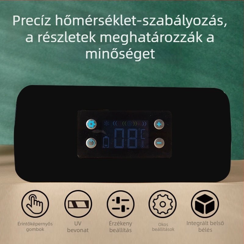 inzulin hűtődoboz alacsony hőmérsékletű gyógyszer-tároláshoz, kompakt autós hűtő beépített akkumulátorral, 5 L kapacitás