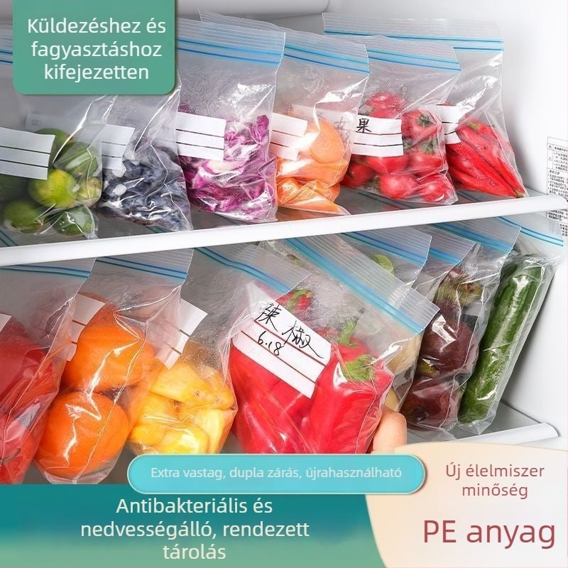 LDPE élelmiszer-minőségű zárható tároló tasakok, 10–30 cm hosszú, élelmiszer-csomagoláshoz, kávéhoz, háziállat-táppal és elvitelre