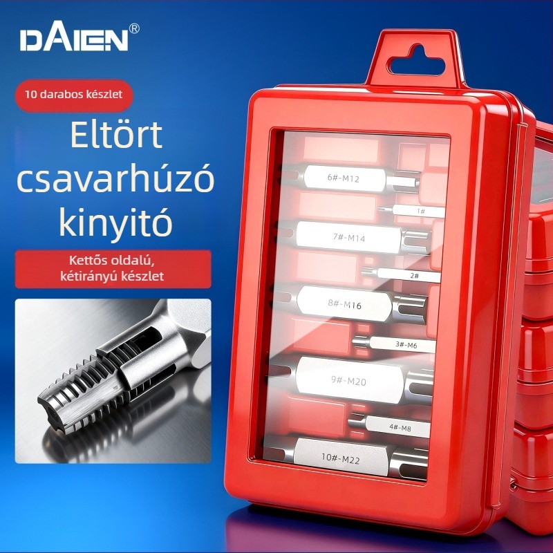 Kettős végű menetes eltávolító készlet, kézi eszköz a tört menetek eltávolításához – Dain Tool