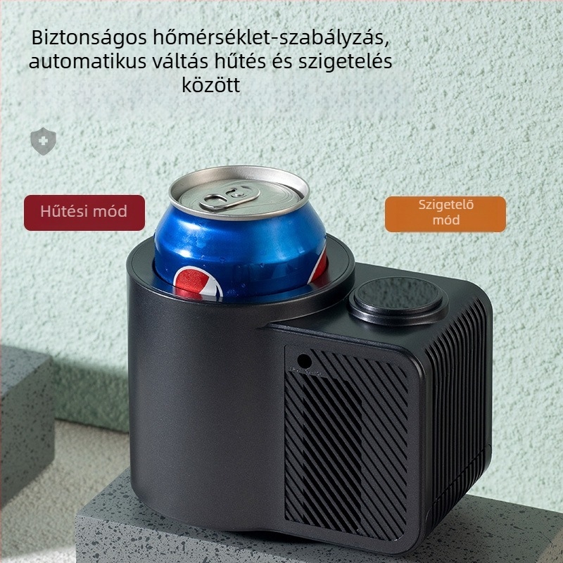 Autóhűtő gyorshűtéssel és fűtéssel, hordozható rozsdamentes acél kivitel, 12V, 36W, 0-60°C