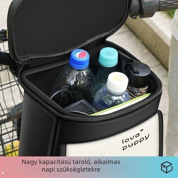 Kepu elektromos kerékpár elülső kormánytáska – vízálló tároló zseb telefonhoz és töltőhöz