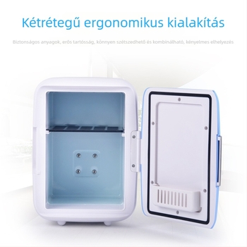 4 literes mini autóhűtő-fűtő, hordozható, autóhoz, kültéri használatra