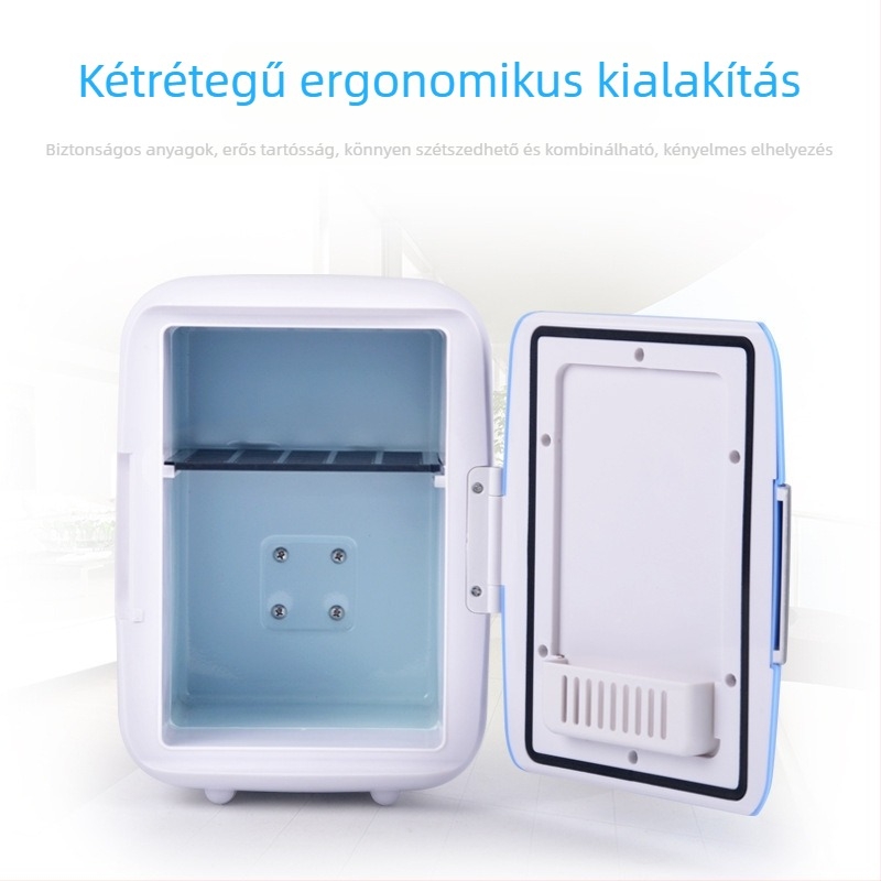 4 literes mini autóhűtő-fűtő, hordozható, autóhoz, kültéri használatra