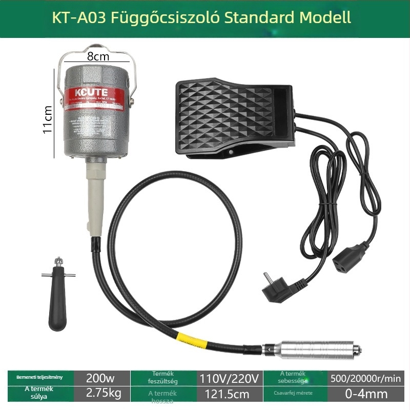 Nagyteljesítményű ékszer gravírozó és polírozó gép elektromos csiszoláshoz, jade és fém megmunkálására, fa- és gyökérfaragáshoz, puha tengellyel (Áramellátás: 3.7)