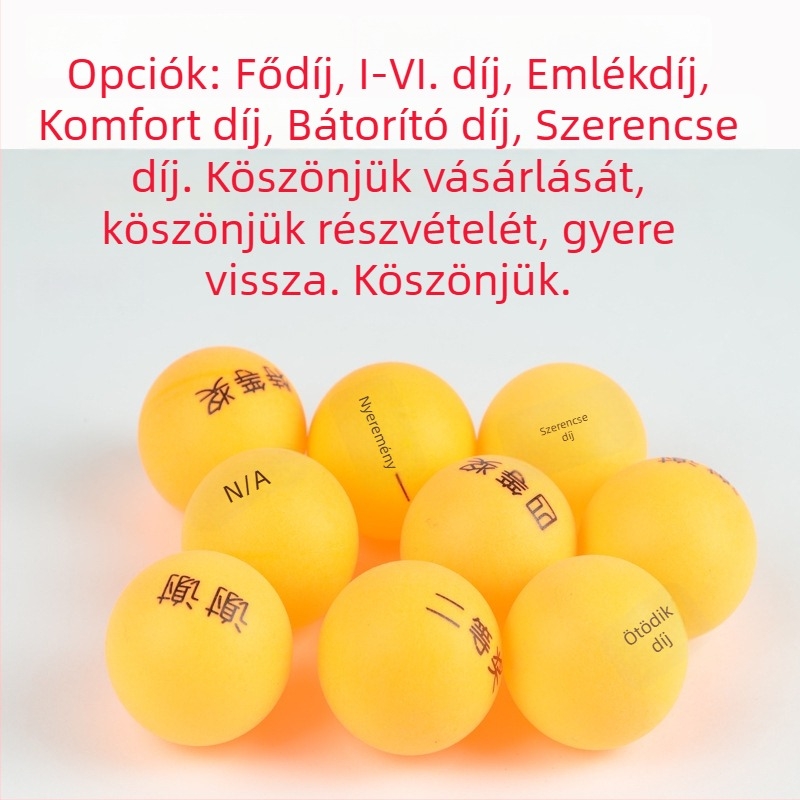PP lottó golyók, 4 cm átmérő, vállalati éves rendezvényekhez