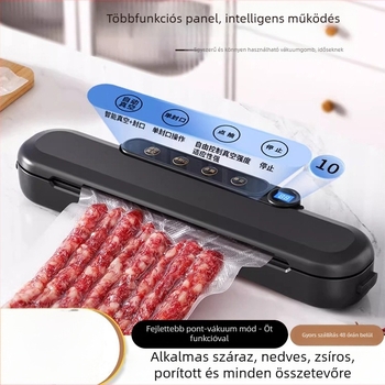 Otthoni vákuumzáró készülék élelmiszerek csomagolásához, ABS műanyag, 30 cm átmérő, 110 W, 220 V, kapacitás 1501-2000 ml