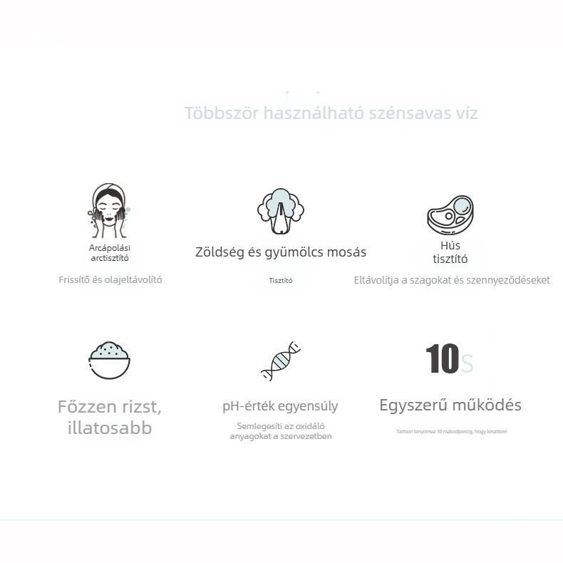 Szódavíz készülék, modell BJC, 60L kapacitás, 1W teljesítmény, kompatibilis univerzális CO2-palackkal