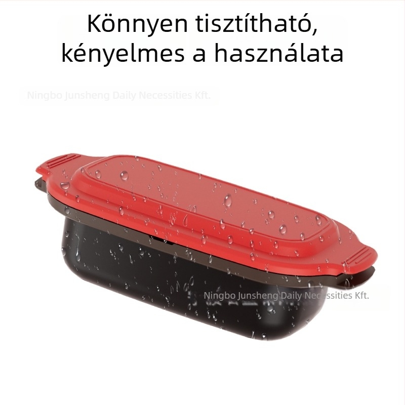 Mikrohullámú sütőhöz készült többfunkciós grillserpenyő, tapadásmentes alumíniumötvözet és szilikon, koreai stílusú, fedél alumíniumból