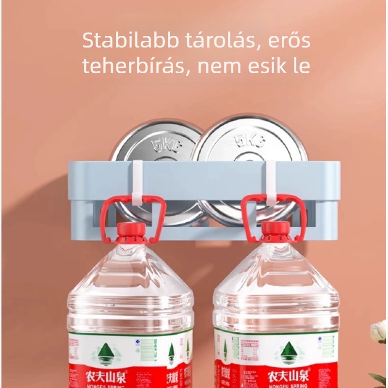 Fali fürdőszobai tárolópolc vécé és mosdó számára, fúrás nélkül, 1-4 szint