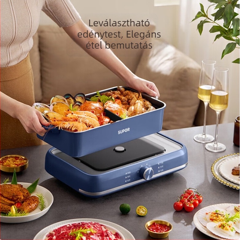 Supor Yuanyang elektromos forróedény leválasztható főzőtesttel, 1500W+, 6L+, 220V, hőmérséklet-szabályozás