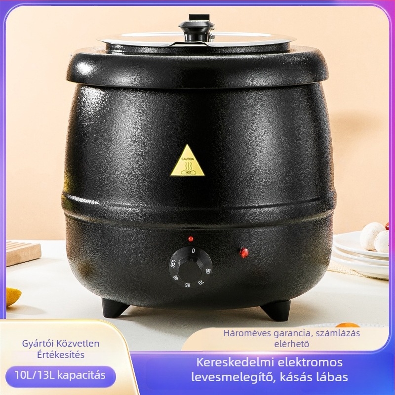 Multifunkcionális rozsdamentes acél leveses fazék dupla aljzattal és szigeteléssel, modell 255, minden tűzhellyel kompatibilis