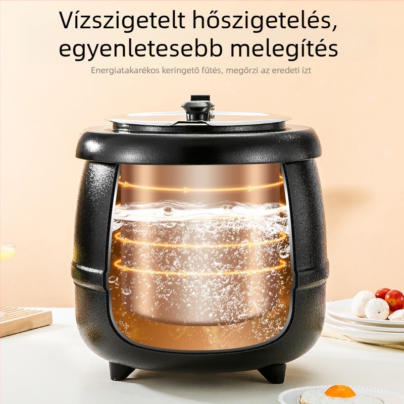 Multifunkcionális rozsdamentes acél leveses fazék dupla aljzattal és szigeteléssel, modell 255, minden tűzhellyel kompatibilis